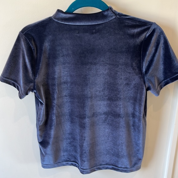 Madewell blue velvet shirt - Picture 4 of 4